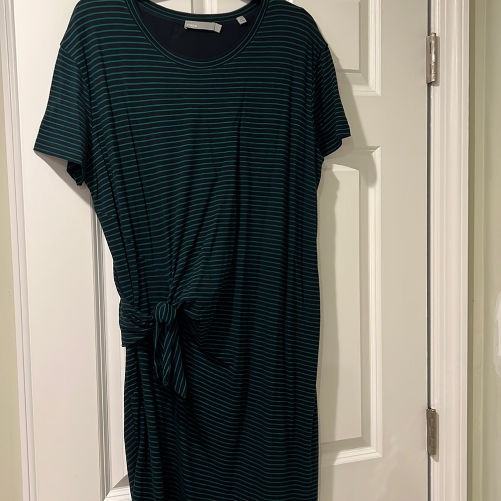 Vince Striped Waist Knot Dress